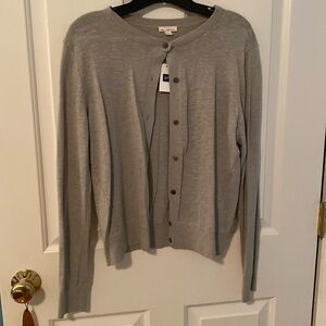 Gray Lightweight Cardigan NWT